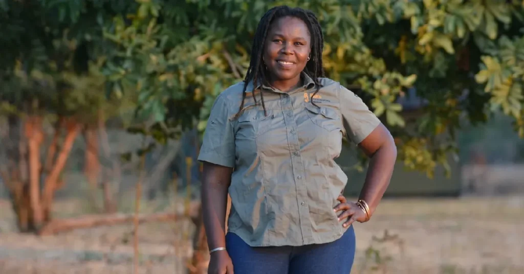 Dr Moreangels Mbizah, Zimbabwean lion researcher and founder of Wildlife Conservation Action.