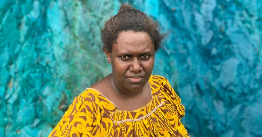 Portrait of Indigenous Nasioi leader and Bougainville MP Theonila Roka Matbob